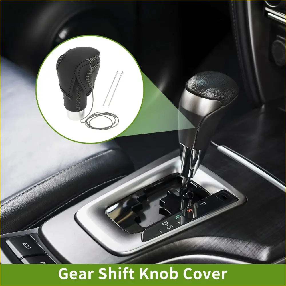 Car Gear Shift Knob Cover for Toyota CH-R 2018-2022 Black Grey Faux - Interior Accessories