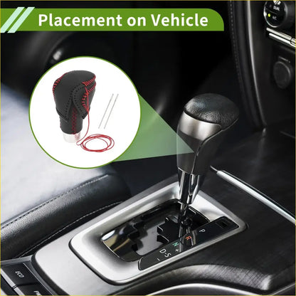 Car Gear Shift Knob Cover for Toyota CH-R 2018-2022 Black Red Faux - Interior Accessories