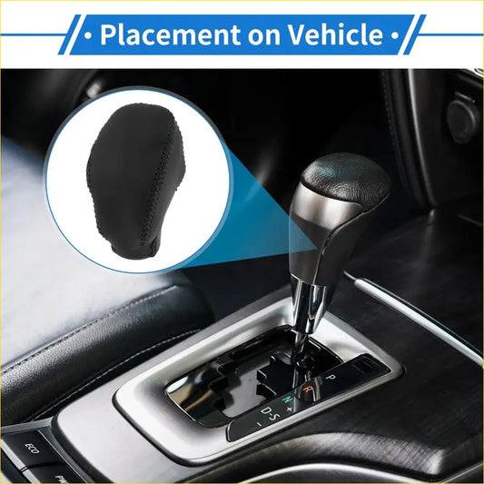 Car Gear Shift Knob Cover for Toyota RAV4 (2019-2024) Black Faux - Interior Accessories