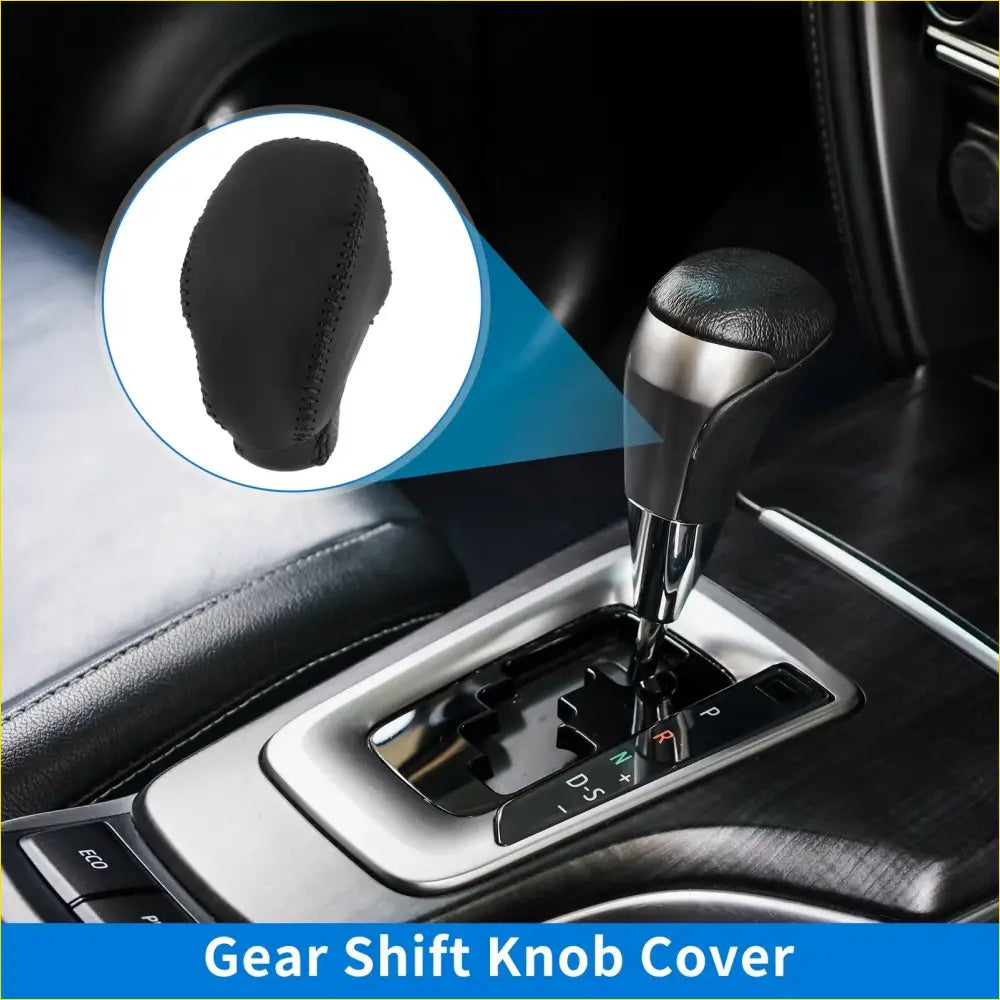 Car Gear Shift Knob Cover for Toyota RAV4 (2019-2024) Black Faux - Interior Accessories