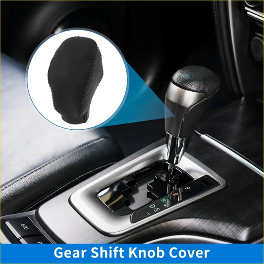 Car Gear Shift Knob Cover for Toyota RAV4 (2019-2024) Black Faux - Interior Accessories