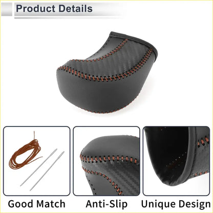 Car Gear Shift Knob Cover for Toyota Tacoma 2016-2022 Black Carbon - Interior Accessories