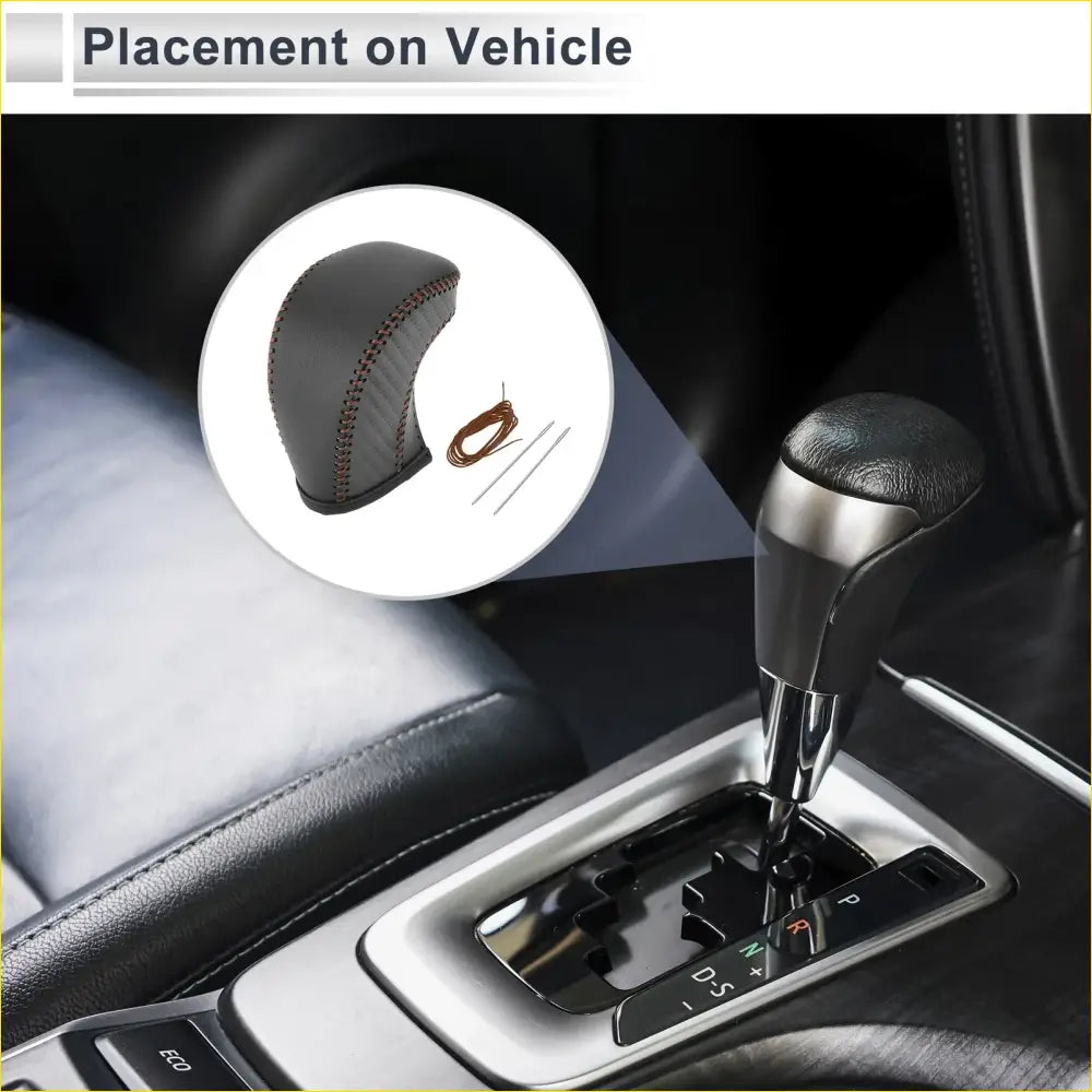 Car Gear Shift Knob Cover for Toyota Tacoma 2016-2022 Black Carbon - Interior Accessories