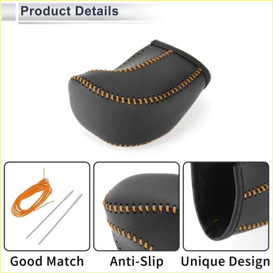 Car Gear Shift Knob Cover for Toyota Tacoma (2016-2022) Black Orange - Interior Accessories