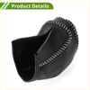 Black leather slip-on shoe with pebbled texture and gray stitching for toyota tacoma gear shift knob cover 2016-2022