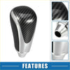 Black carbon fiber and chrome plated car gear shift knob for toyota hilux 2005-2012 with sleek modern design