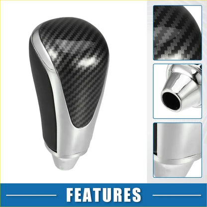 Car Gear Shift Knob for Toyota Hilux 2005-2012 Black Carbon Fiber - Interior Accessories