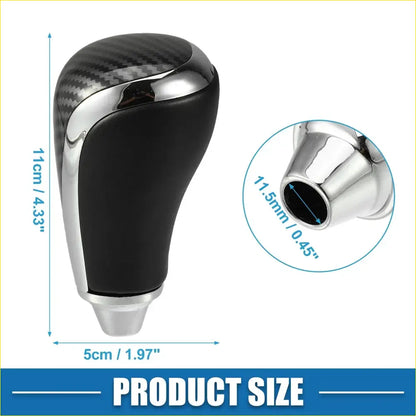 Car Gear Shift Knob for Toyota Hilux 2005-2012 Black Carbon Fiber - Interior Accessories