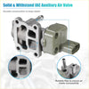 Gray metallic iac auxiliary air valve with durable cast metal body and plastic connector for toyota tercel 1993-1998
