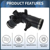 Black rubber car intake hose tube with reinforced metal clamps and molded plastic fittings for toyota solara 2004-2008