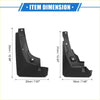 Black plastic car mud flaps with molded contours and mounting holes for toyota rav4 2019-2023 front and rear splash guards