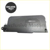 Black plastic rear cargo cover for jeep wrangler fj cruiser with embossed logo and side handles shown from back side
