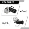 Black and silver power steering pump with cylindrical reservoir for toyota 4runner v6 3.4l 1996-2002