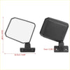 Black plastic left or right side mirror for toyota land cruiser 70 75 78 series with rectangular reflective surface