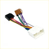 Multicolored car stereo harness iso adapter wiring cable with black brown and white plastic connectors for mitsubishi
