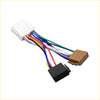 Multicolored car stereo harness with white black brown and beige plastic connectors for mitsubishi iso adapter