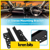 Black metal car stereo side trims brackets with multiple holes for secure 2din double fascia dash installation
