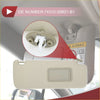 Beige fabric car sun visor with rectangular plastic panel and white clip for toyota 4runner right passenger side 2010-2023