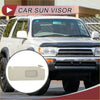 Beige plastic car sun visor with rectangular storage compartment and metal clip for toyota 4runner right side 2010-2023