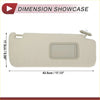 Beige fabric car sun visor with rectangular plastic panel and adjustable clip for toyota 4runner right side 2010-2023