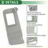 Gray plastic car sun visor for toyota venza 2009-2015 with flexible rotating adjustable mechanism and mirror