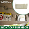 Beige plastic car sun visor for toyota venza 2009-2015 with integrated mirror and small storage compartment