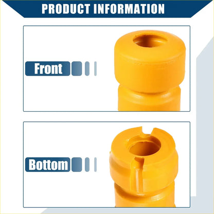 Bright yellow rubber car suspension strut bumper with central hole and bottom cutout for toyota rav4 2001-2005