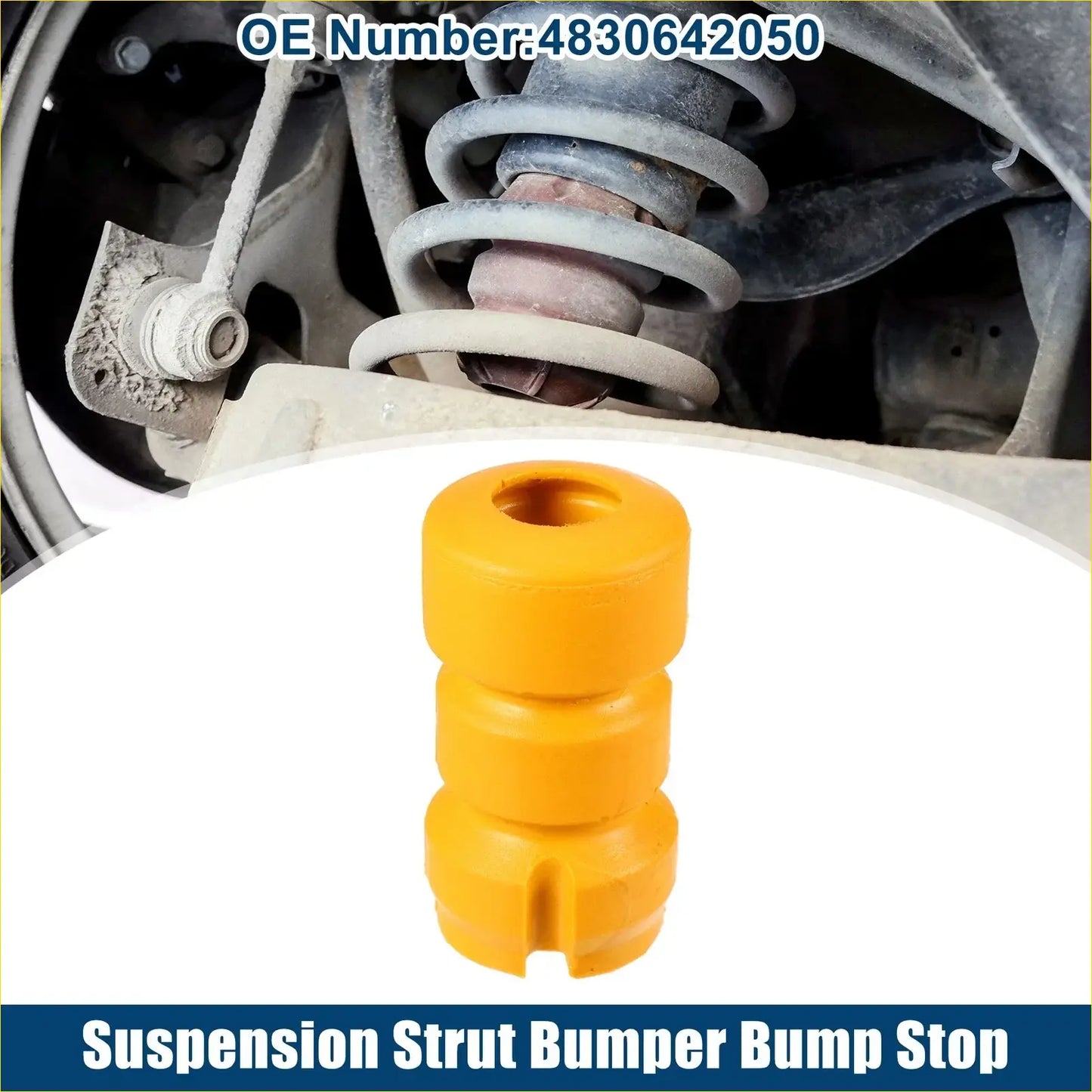 Bright orange car suspension strut bumper with cylindrical segmented design for toyota rav4 2001-2005