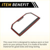 Red and black trim carbon fiber armrest box rear cup holder cover for 2024 toyota tacoma pickup truck dashboard
