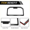 Black carbon fiber dashboard trim frame with sleek durable design for toyota tacoma armrest box rear cup holder cover 2024