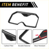 Carbon fiber armrest box rear cup holder cover for toyota tundra with glossy black carbon fiber visor trim and reinforced edges