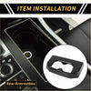 Black carbon fiber textured rear view of armrest box cover with rear cup holder cutout for toyota tundra
