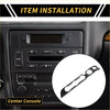 Carbon fiber console ac switch button control trim for toyota tacoma with black textured center console and three circular cutouts