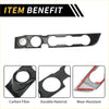 Black carbon fiber console ac switch button control trim with three circular cutouts for toyota tacoma dash