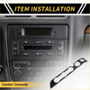 Black carbon fiber center console ac switch button control trim with three circular cutouts for toyota tacoma