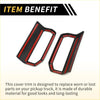 Black and red carbon fiber accent trim pieces for 2024 toyota tacoma pickup truck door handles