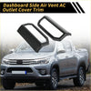 Carbon fiber dashboard side air vent trim in black for 2024 toyota tacoma ac outlet cover