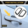 Carbon fiber door handle bezel covers in black textured carbon fiber for toyota tacoma 2016-2023