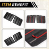 Carbon fiber engine shroud cover set for toyota tundra with black carbon fiber and red accent stripes interior trim pieces