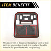 Red and black carbon fiber front roof reading light cover trim for toyota tundra with sleek durable design