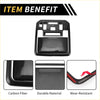 Carbon fiber front roof reading light cover for toyota tundra with black textured weave and precise cutouts
