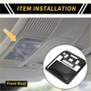 Carbon fiber textured front roof reading light cover for toyota tundra in sleek black material