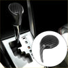 Carbon fiber gear shift cover for toyota rav4 2013-2019 with a sleek glossy carbon fiber textured knob