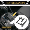 Black carbon fiber textured center console insert for gear shift area in 2024 toyota tacoma interior