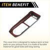 Black and red carbon fiber textured gear shift frame cover trim for toyota tacoma 2016-2023 pickup truck
