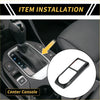 Carbon fiber textured black gear shift frame panel cover trim for toyota tacoma 2016-2023 center console