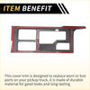 Black carbon fiber gear shift frame panel cover trim with red edges for toyota tundra pickup trucks