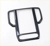 Carbon fiber interior car middle air vent trim cover for ford with black textured glossy finish and control cutouts