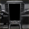 Black carbon fiber interior trim cover for ford ranger center console screen air vent surround