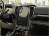 Black carbon fiber trimmed touchscreen infotainment system with modern design for ford interior air vent trim cover